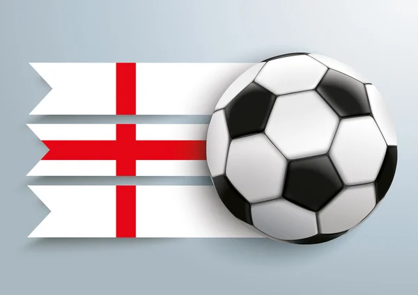 Fotboll England flagga — Stock vektor