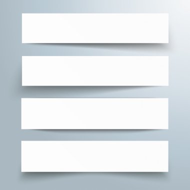 White Paper Banners Gray Background clipart