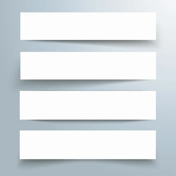 White Paper Banners Gray Background — Stock Vector