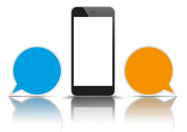 Smartphone 2 kolo bubliny — Stockový vektor