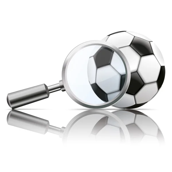 Loupe espejo de fútbol — Archivo Imágenes Vectoriales