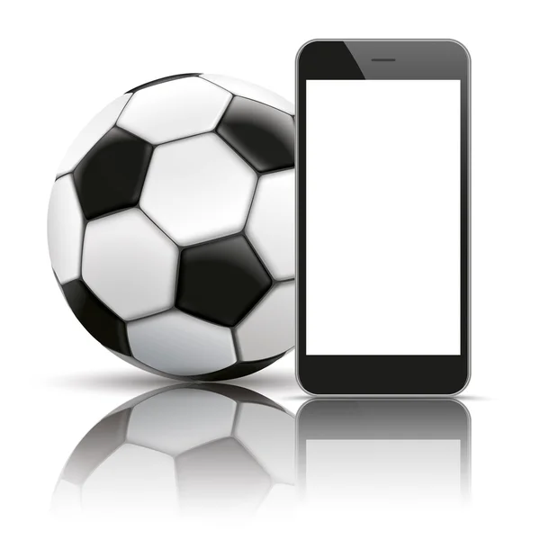 Smartphone calcio specchio Mockup — Vettoriale Stock