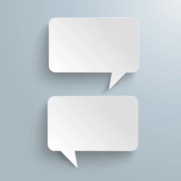 2 rektangel Speech Bubbles Messenger — Stock vektor