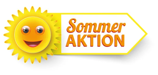 Αστεία ήλιο Sommer Ακτίου — Διανυσματικό Αρχείο