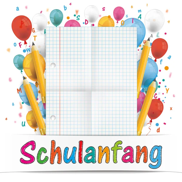 Banner ballonnen Letters — Stockvector