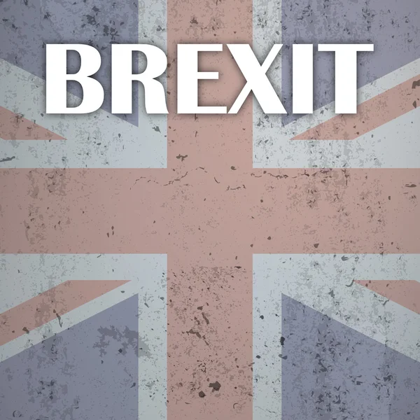 Bandiera britannica in cemento Brexit — Vettoriale Stock