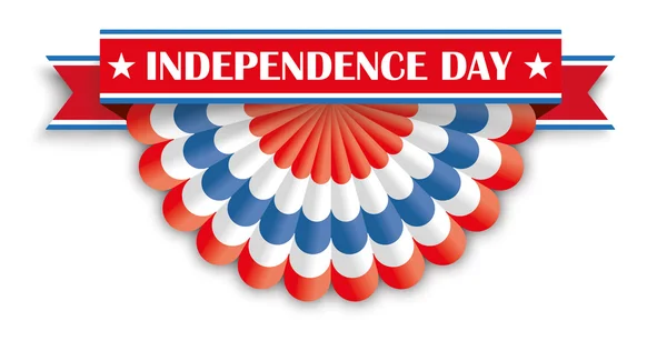 独立記念日米国の旗布 — ストックベクタ