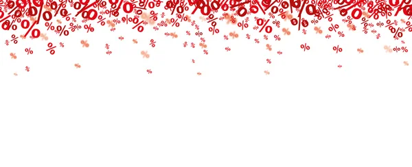 Rode procenten Confetti — Stockvector