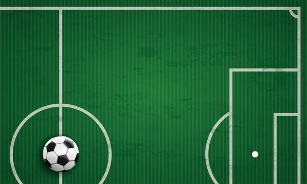 Γήπεδο ποδοσφαίου πράσινες λωρίδες κάλυψη χρονικό διάστημα — Διανυσματικό Αρχείο