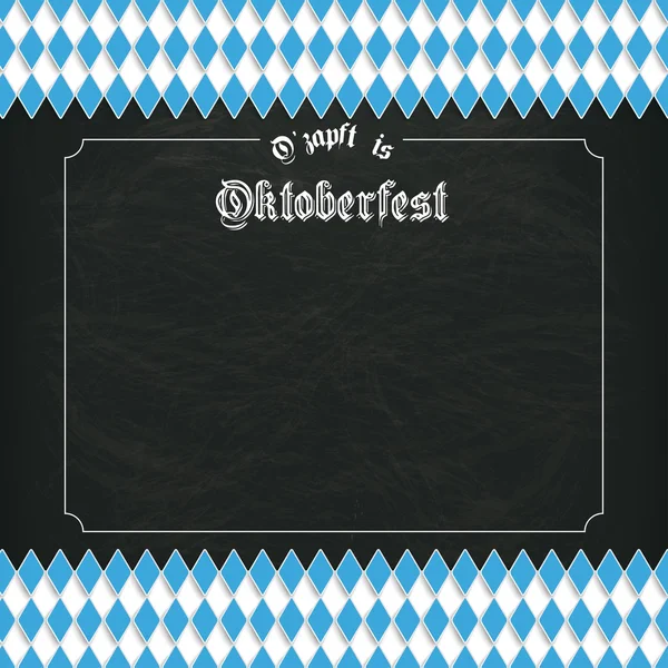 Oktoberfest Blackboard Centre Bavarois — Image vectorielle