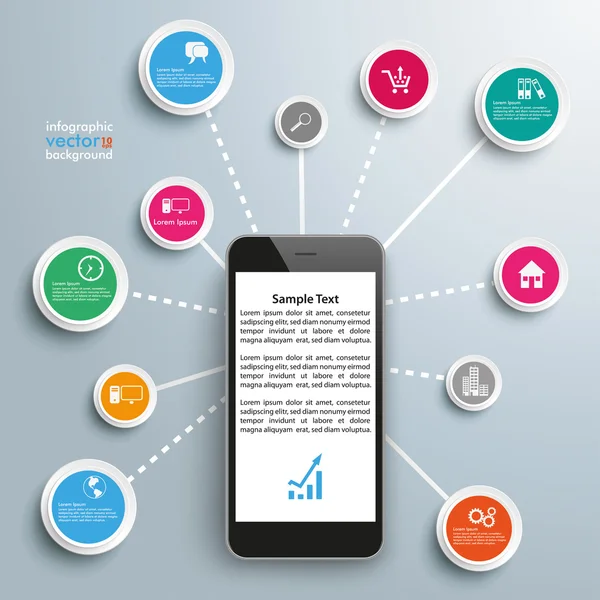 Infographic ontwerp met smartphone — Stockvector