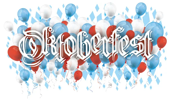 Oktoberfest ballonger Rhombus konfetti Header — Stock vektor
