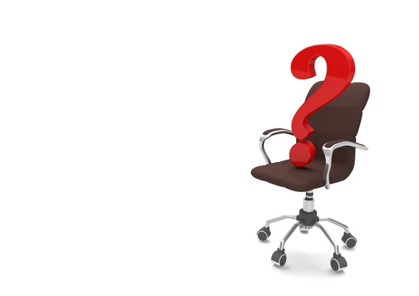 Swivel Chair Question Mark — Stock Photo, Image