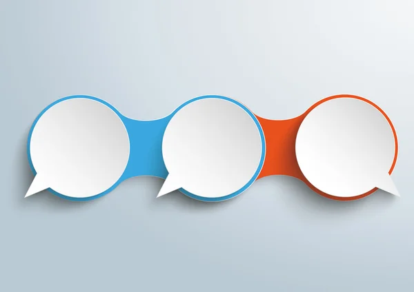 Design infográfico com bolhas de fala conectadas — Vetor de Stock