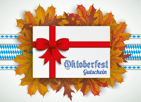 Bandiera Oktoberfest con confezione regalo — Vettoriale Stock