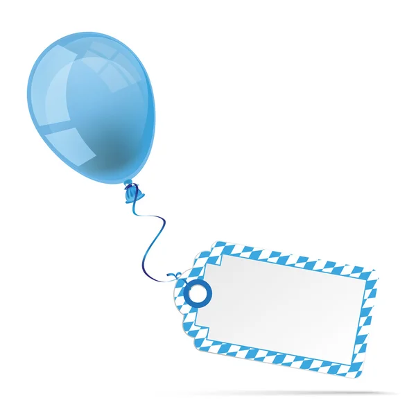 Bavarian price sticker with blue balloon — Stockový vektor