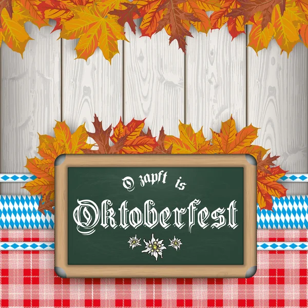 Lavagna Oktoberfest bavarese — Vettoriale Stock