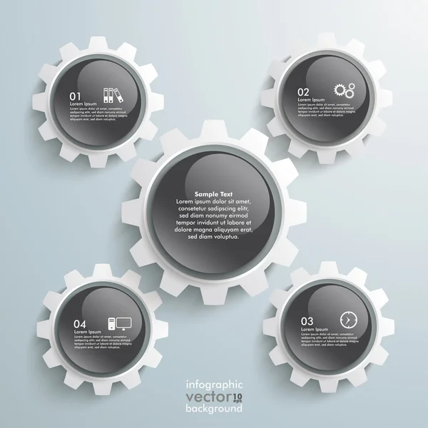Úspěch šipky 6 kusů průmyslu výroby — Stockový vektor