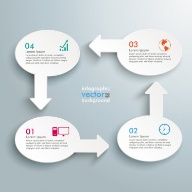 Ovals Arrows Cycle 4 Options clipart