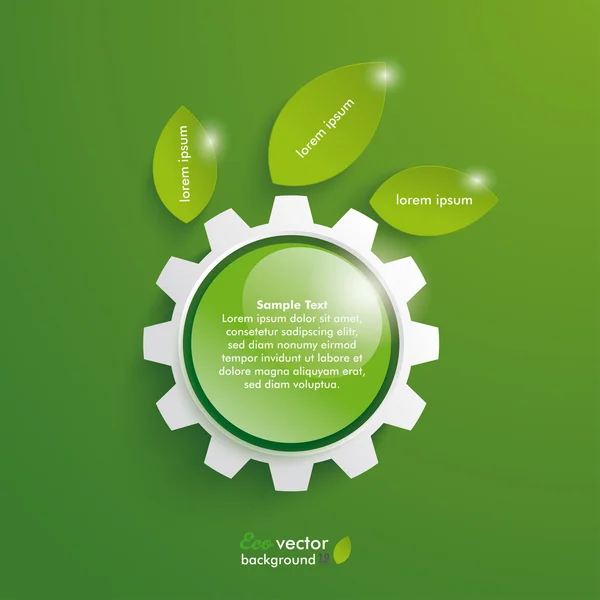 Grünes Technologie-Getriebe — Stockvektor