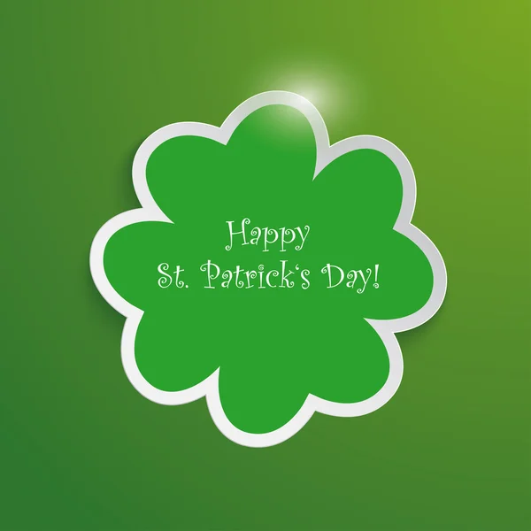 Shamrock verde com palavras Bom St Patricks Dia Fundo — Vetor de Stock