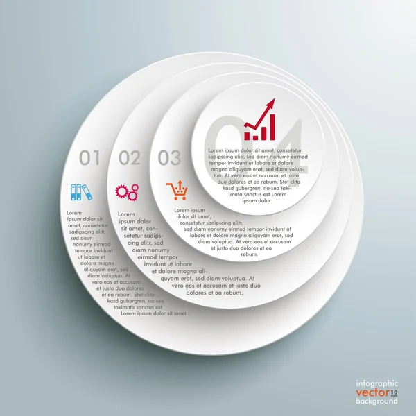 Schrägring in Ringen Infografik — Stockvektor