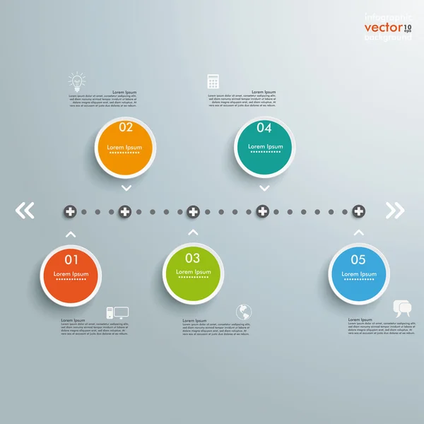 Cronología Gráfico exitoso — Vector de stock