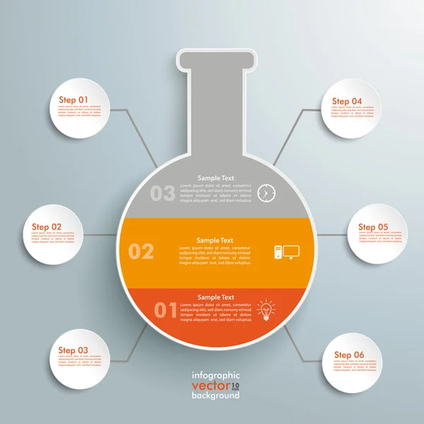 Infografica del tubo del laboratorio — Vettoriale Stock