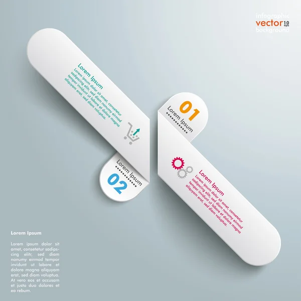 Vit infografic Banners — Stock vektor