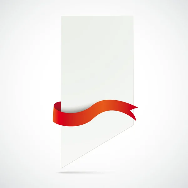 White Board Red Flag — Stock Vector