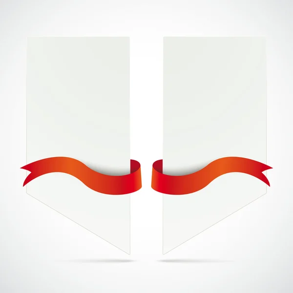 2 tableaux blancs drapeaux rouges — Image vectorielle