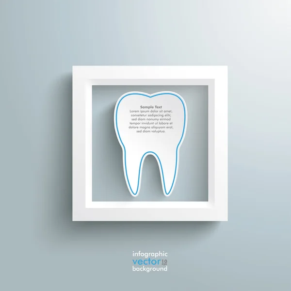 Білій рамі і зуба — стоковий вектор