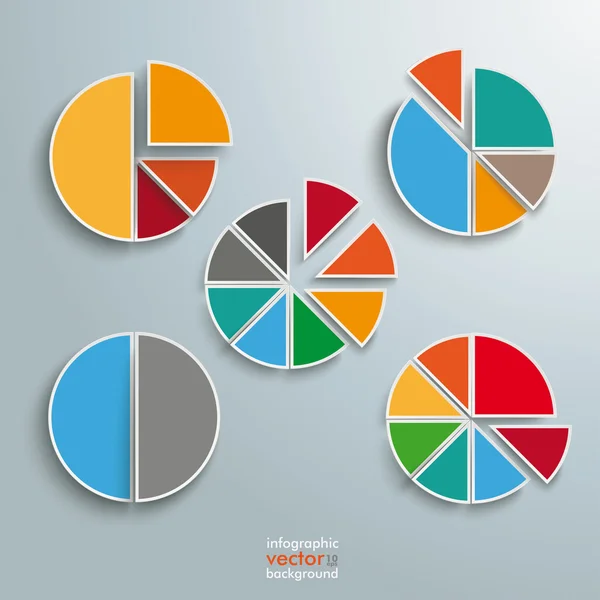 Set diagramma cerchio — Vettoriale Stock