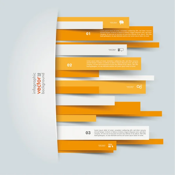 Konvertera orange papper ränder — Stock vektor