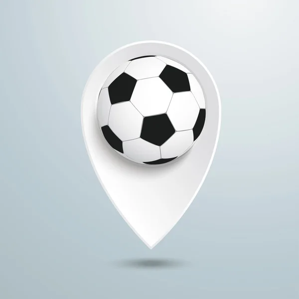 Location Marker Football — Stock Vector