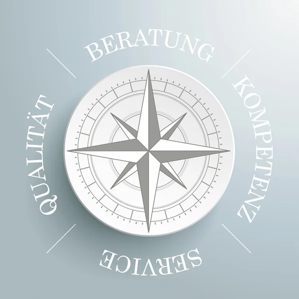 Compass Consulting Service Competenza di qualità — Vettoriale Stock
