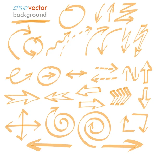 Design infográfico com setas laranja — Vetor de Stock