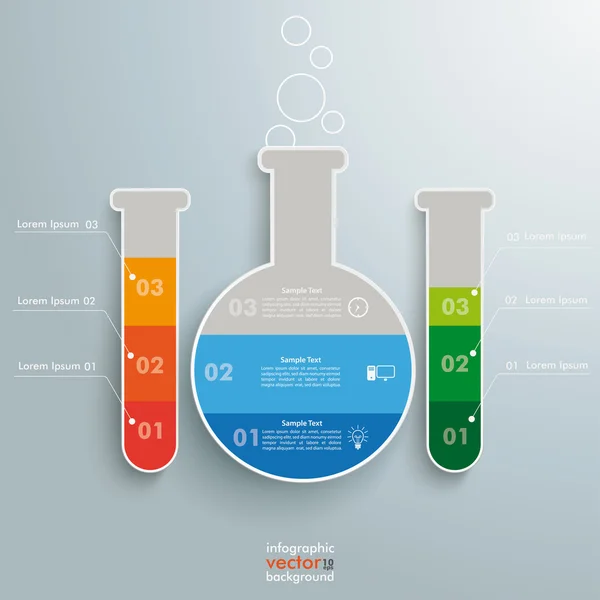 Test Tubes Infographic — Stock Vector