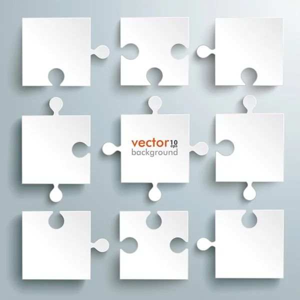 Carta puzzle diagramma di flusso — Vettoriale Stock