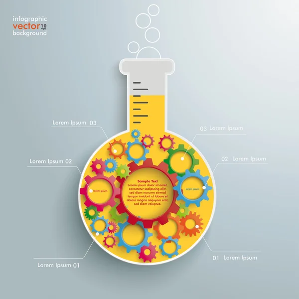 Infografía de tubos de laboratorio — Vector de stock