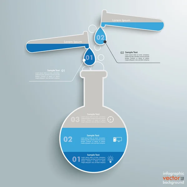 Lab Tubes Infographic — Stock Vector