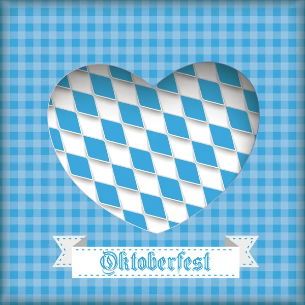 Oktoberfest agujero del corazón — Vector de stock