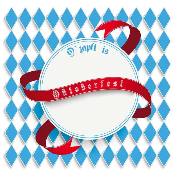 Emblema redondo branco Oktoberfest de Munique — Vetor de Stock