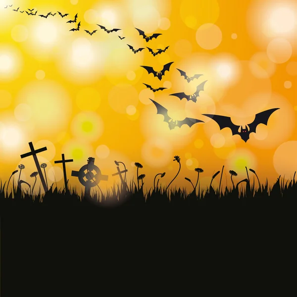 Murciélagos volador de Halloween — Vector de stock