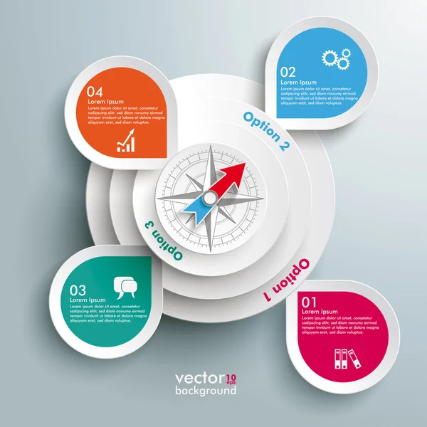 Witte loep op de grijs — Stockvector