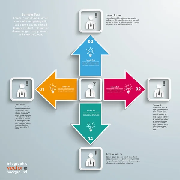 Conception infographique avec flèches — Image vectorielle