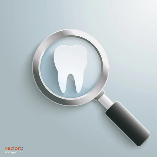 Loupe dente branco — Vetor de Stock