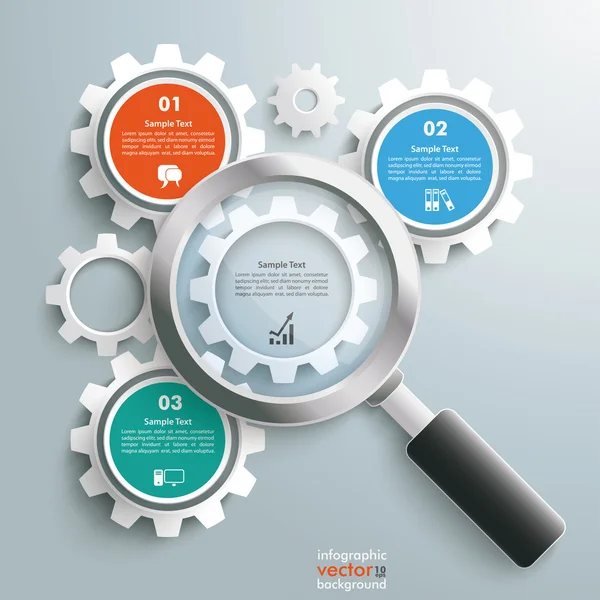 Máquina de engranajes Loupe — Archivo Imágenes Vectoriales