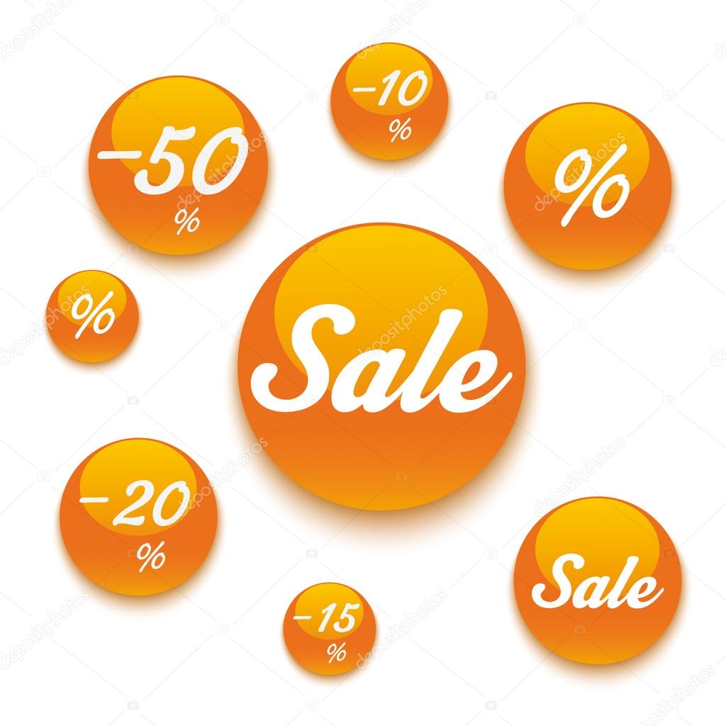 Orange Sale Buttons Stock Vector Image by ©limbi007 72570791