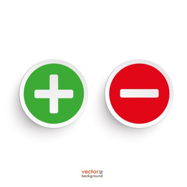 Pro Contra Round Icons clipart